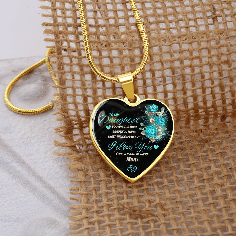 To My Daughter | Luxury Graphic Heart Necklace