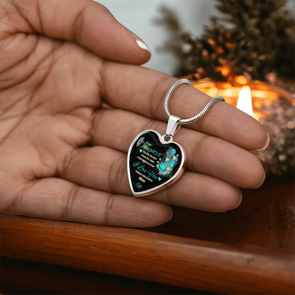 To My Daughter | Luxury Graphic Heart Necklace