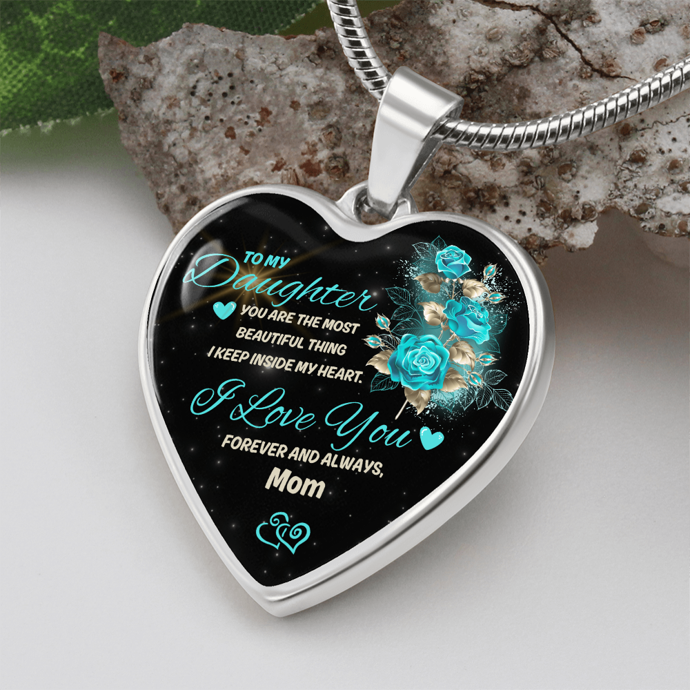 To My Daughter | Luxury Graphic Heart Necklace