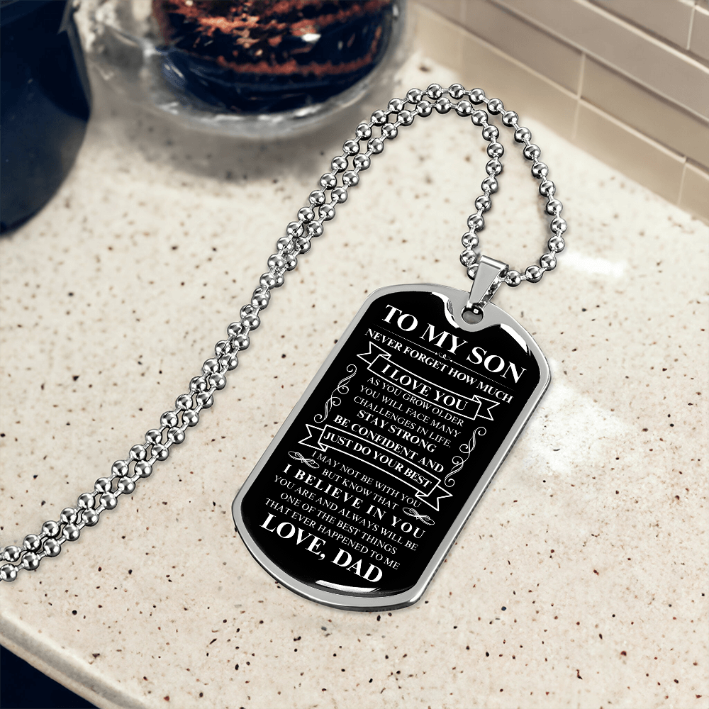 To My Son | Luxury Graphic Dog Tag