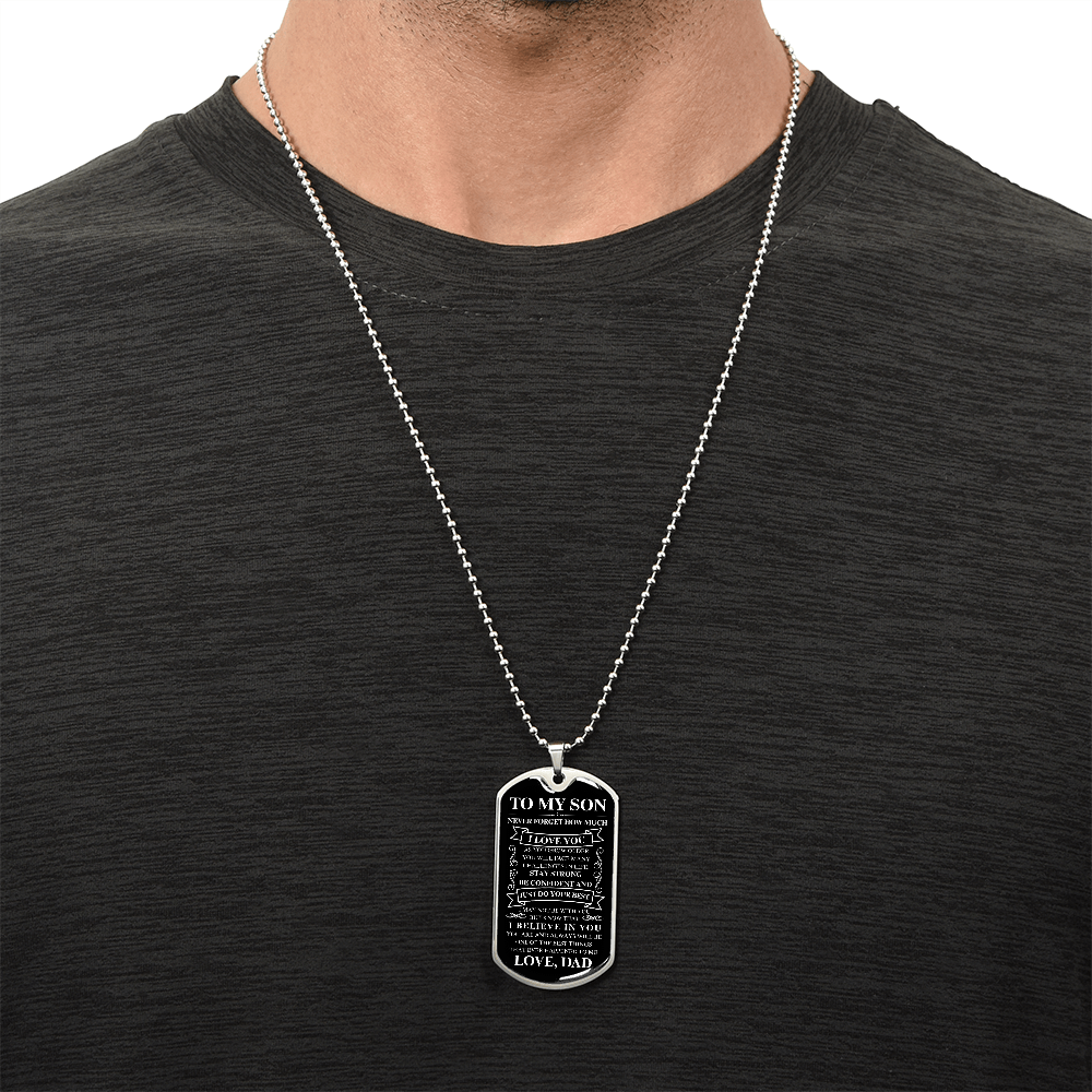 To My Son | Luxury Graphic Dog Tag