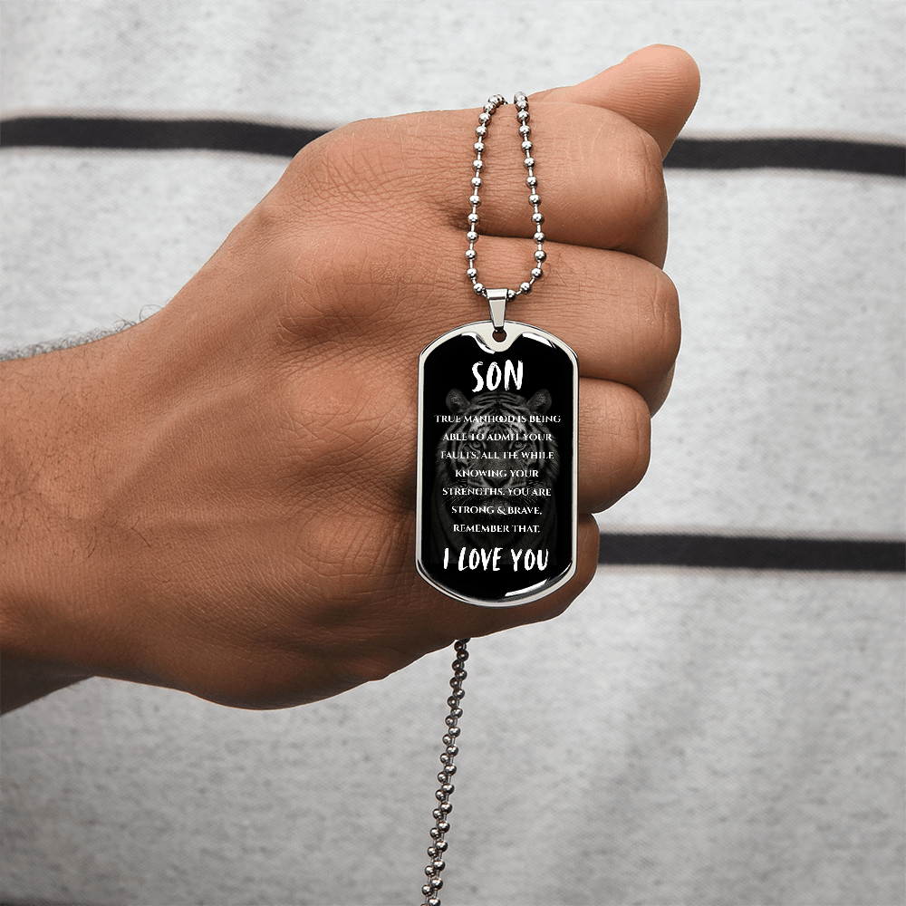 Son | Luxury Graphic Dog Tag (Siberian Tiger)
