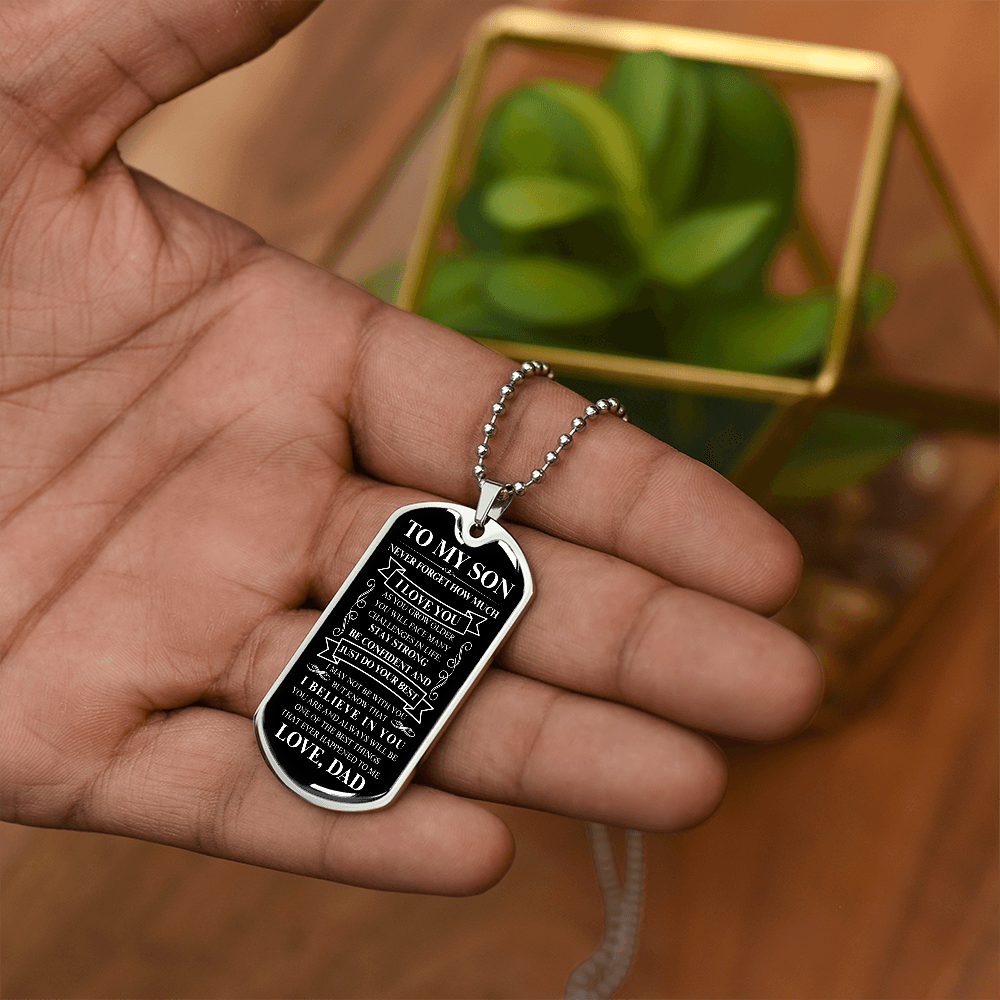 To My Son | Luxury Graphic Dog Tag