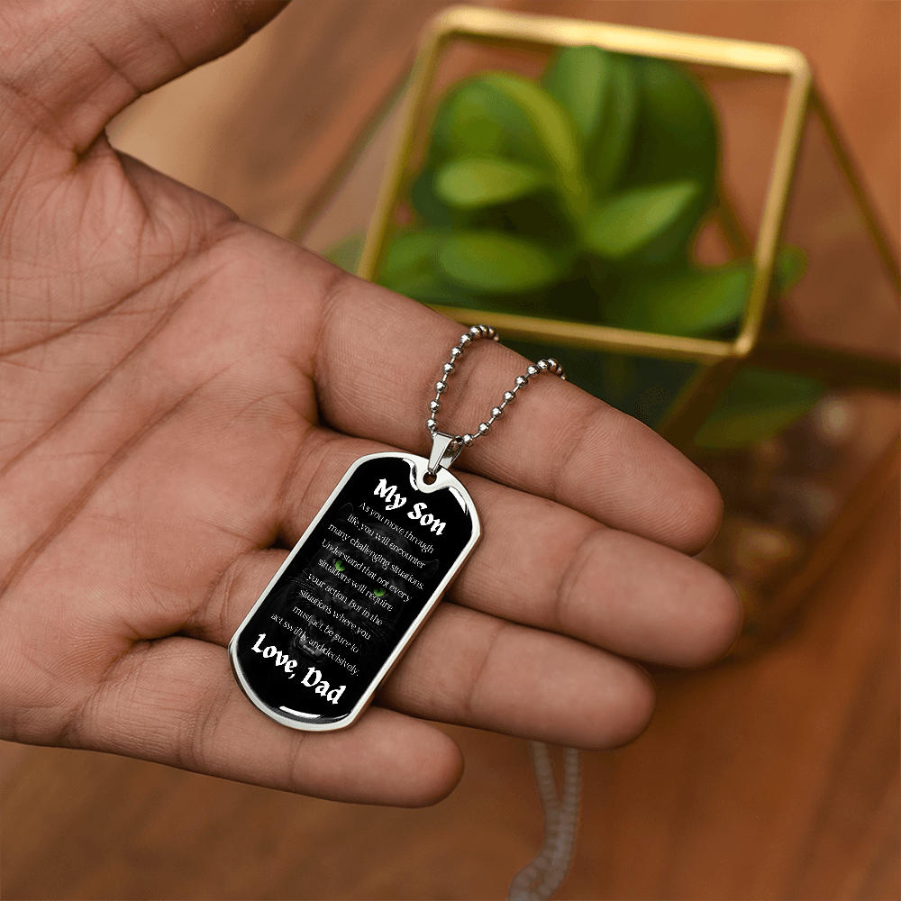My Son | Luxury Graphic Dog Tag (Black Panther)