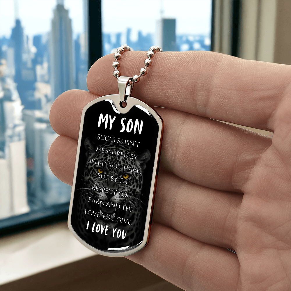My Son | Luxury Graphic Dog Tag (Jaguar)