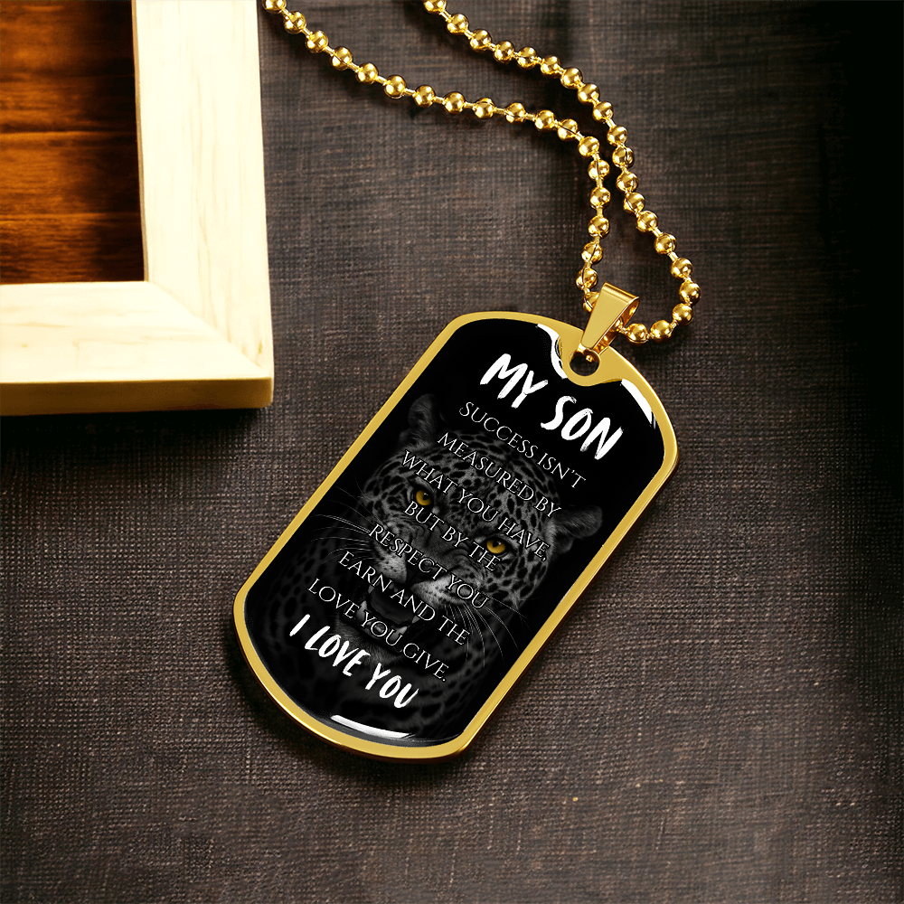 My Son | Luxury Graphic Dog Tag (Jaguar)