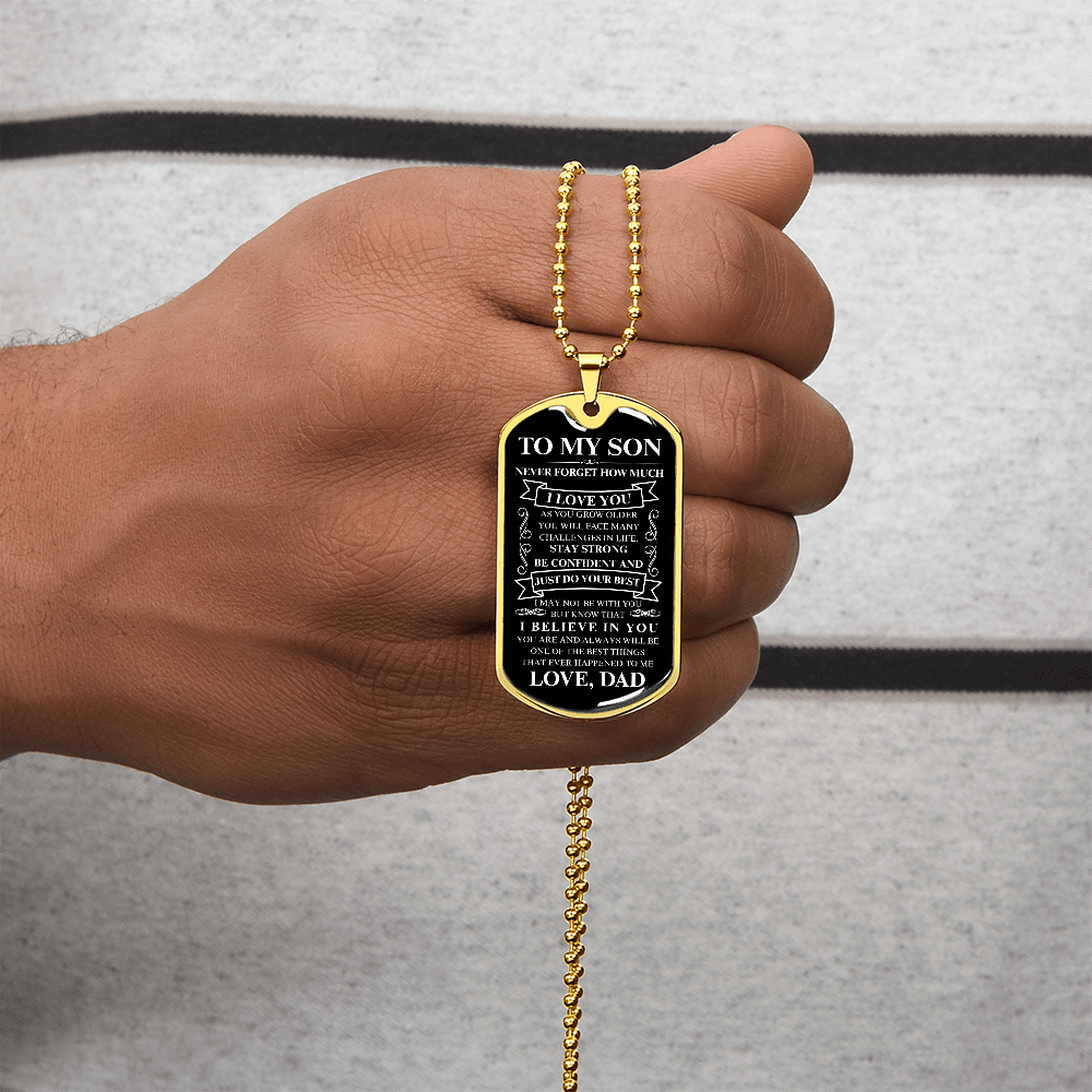 To My Son | Luxury Graphic Dog Tag