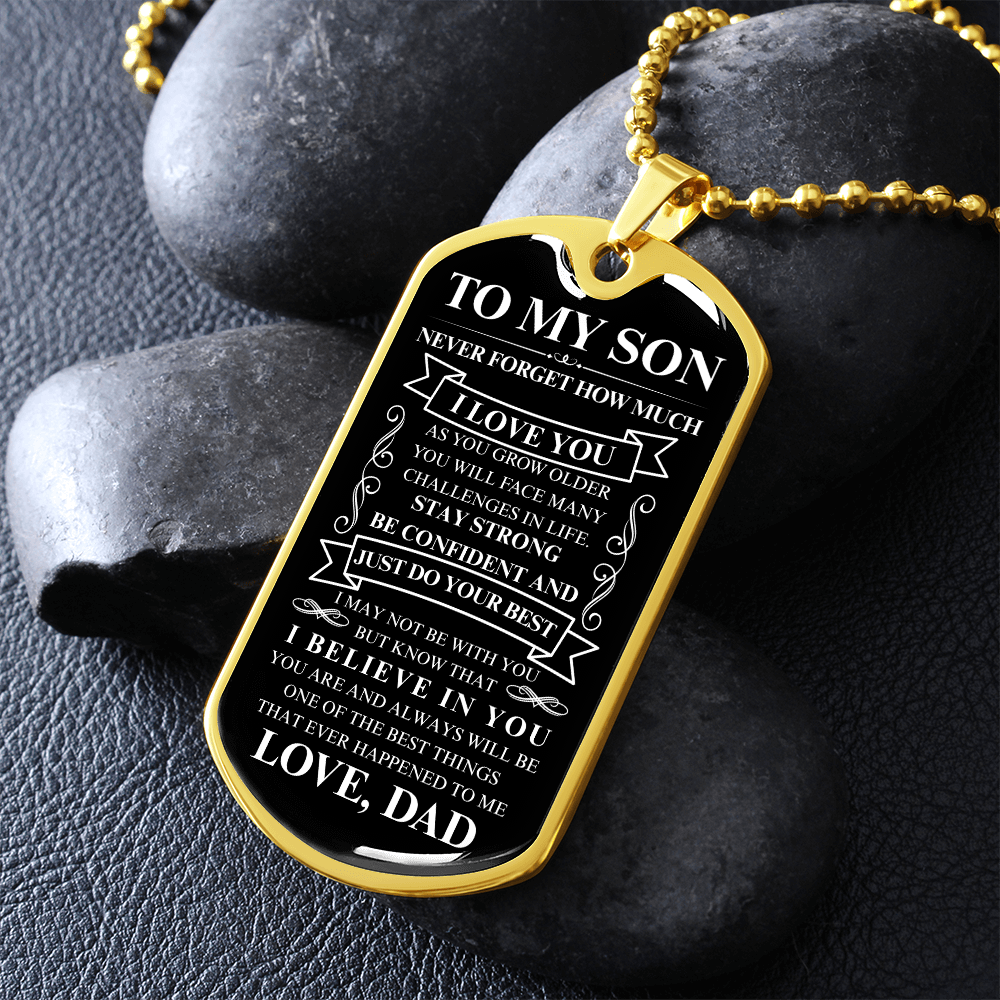 To My Son | Luxury Graphic Dog Tag