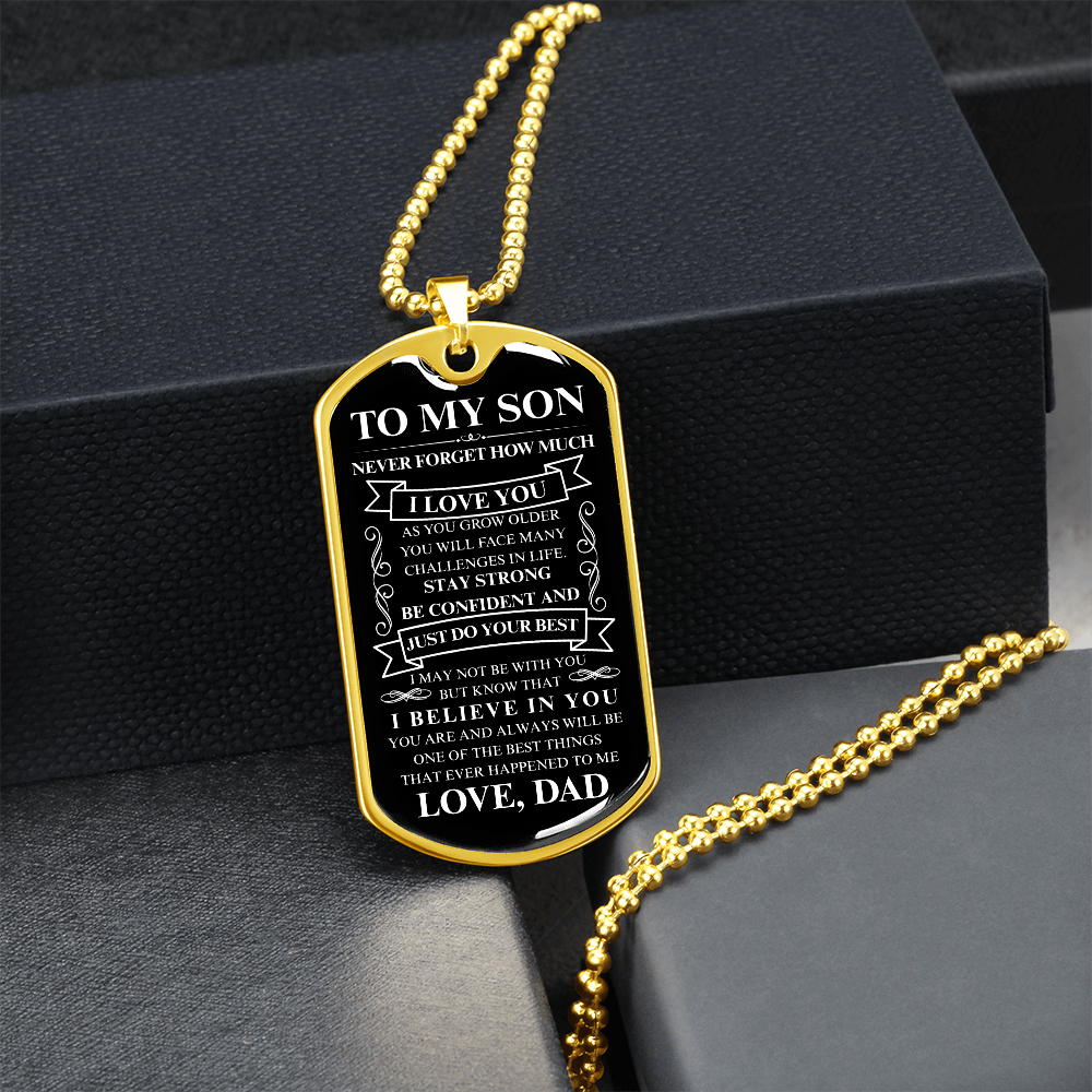 To My Son | Luxury Graphic Dog Tag