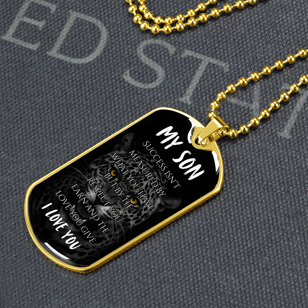 My Son | Luxury Graphic Dog Tag (Jaguar)