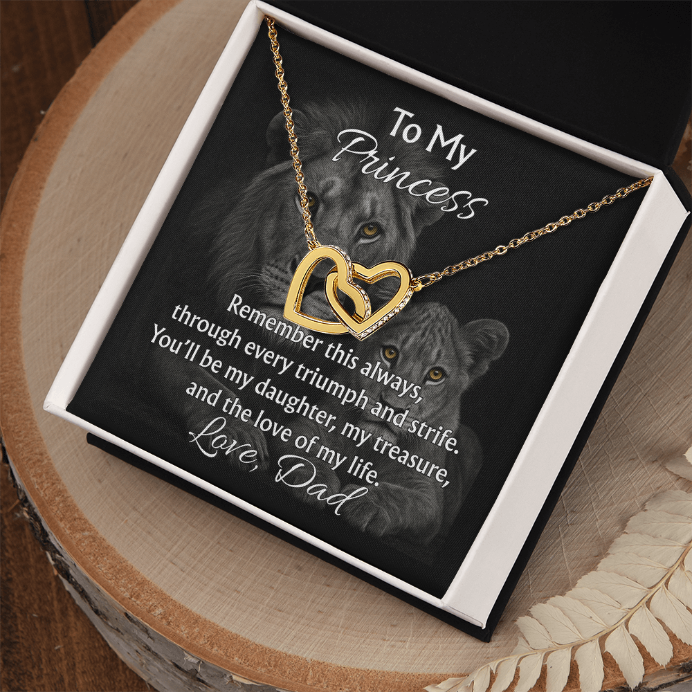 To My Princess | Interlocking Hearts Necklace