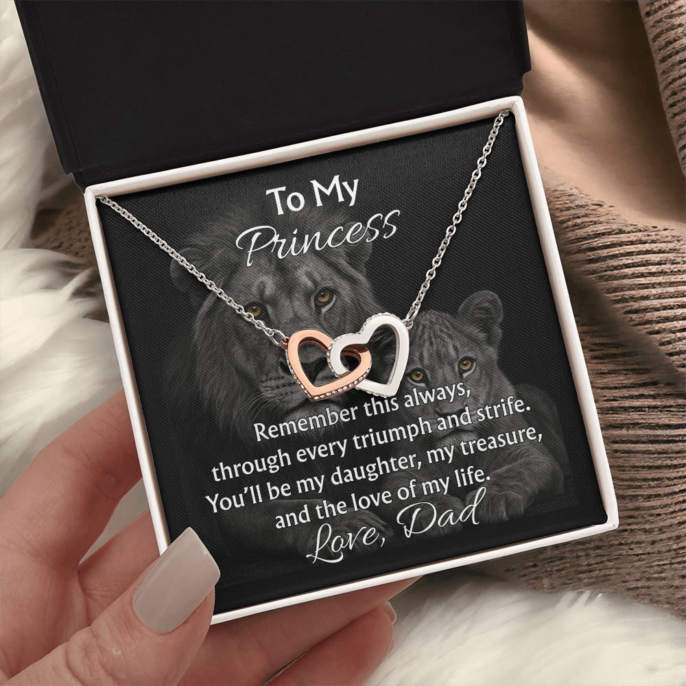 To My Princess | Interlocking Hearts Necklace