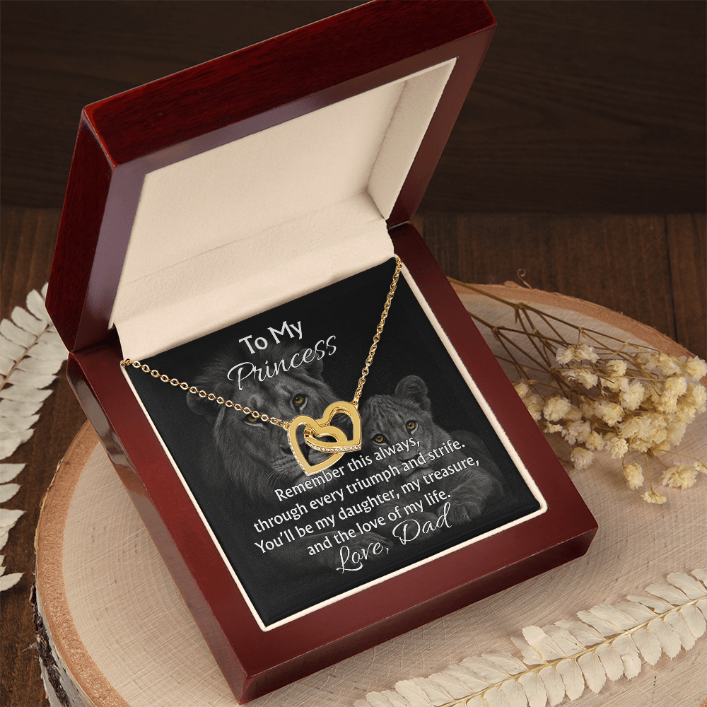 To My Princess | Interlocking Hearts Necklace