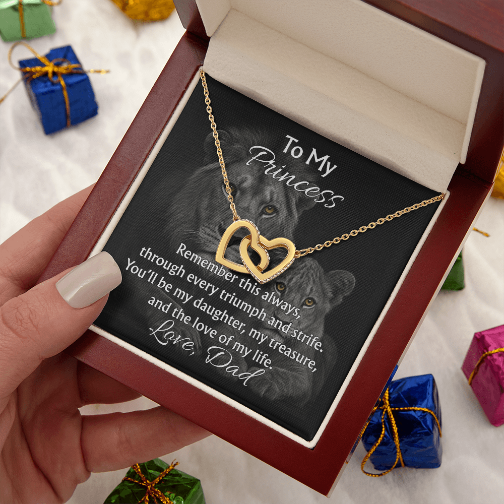 To My Princess | Interlocking Hearts Necklace