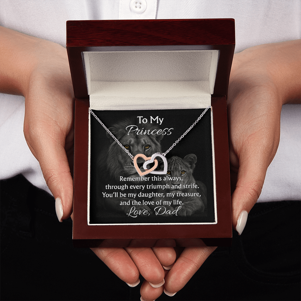 To My Princess | Interlocking Hearts Necklace