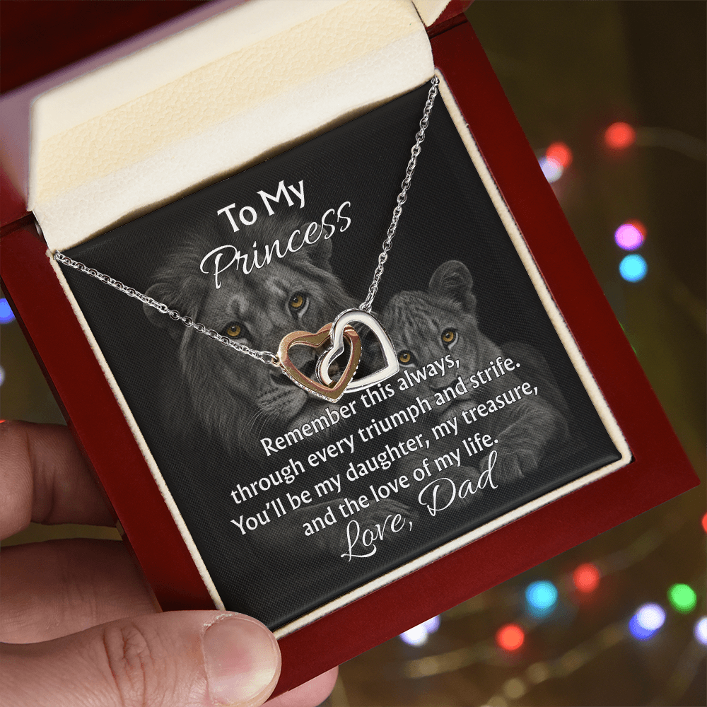 To My Princess | Interlocking Hearts Necklace