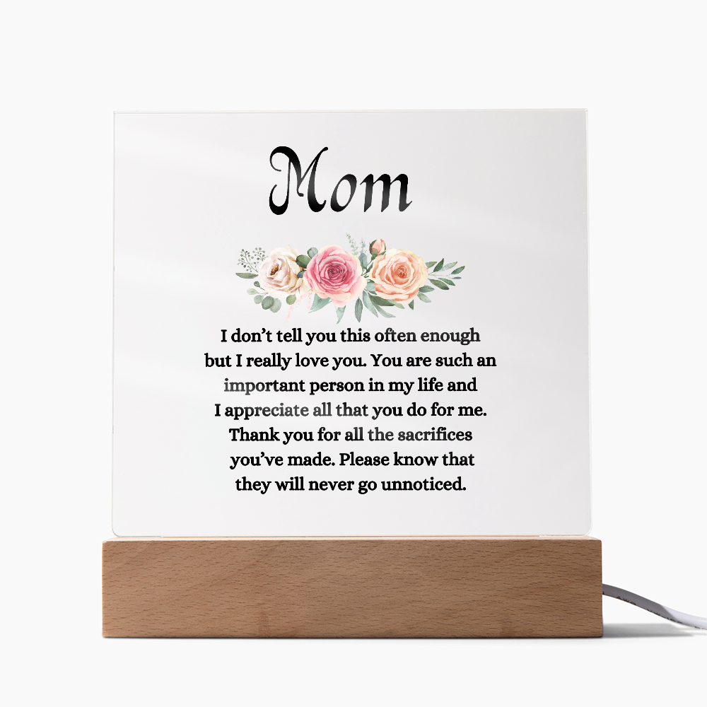 To Mom (From Me) | Acrylic Plaque