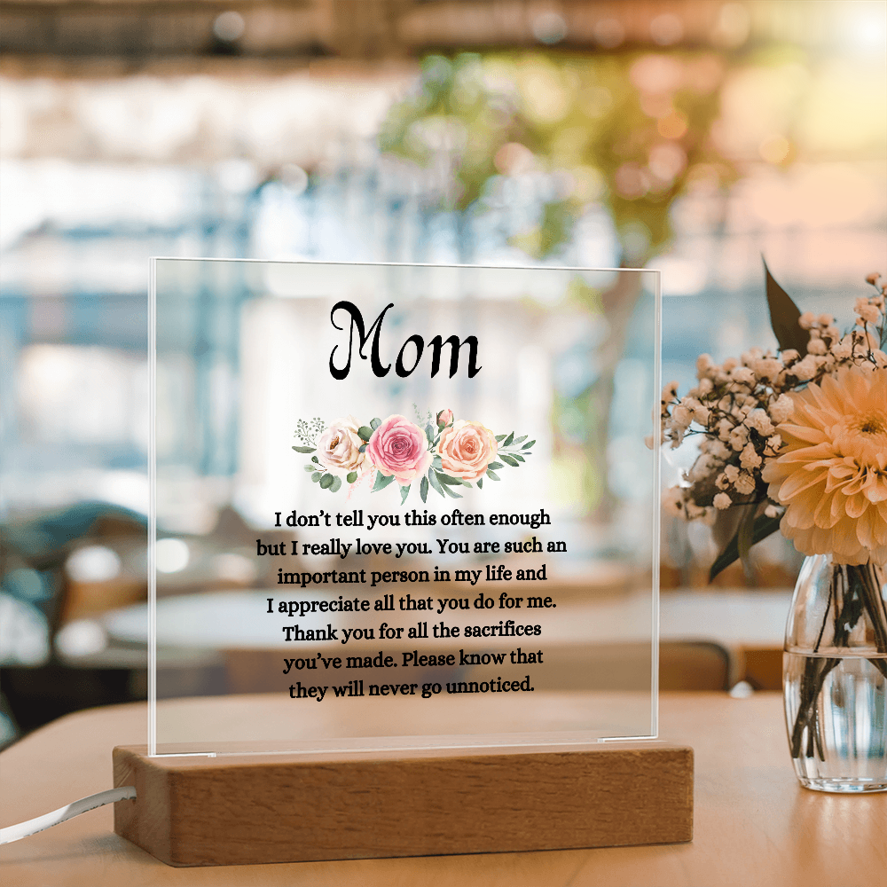 To Mom (From Me) | Acrylic Plaque