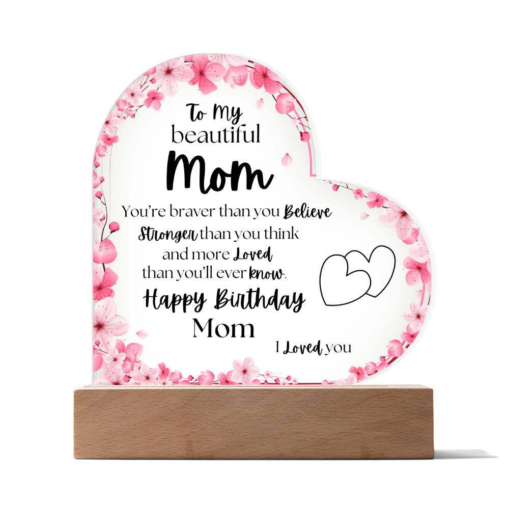 Happy Birthday Mom | Acrylic Plaque