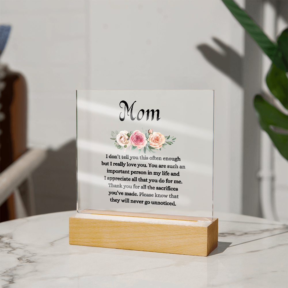 To Mom (From Me) | Acrylic Plaque