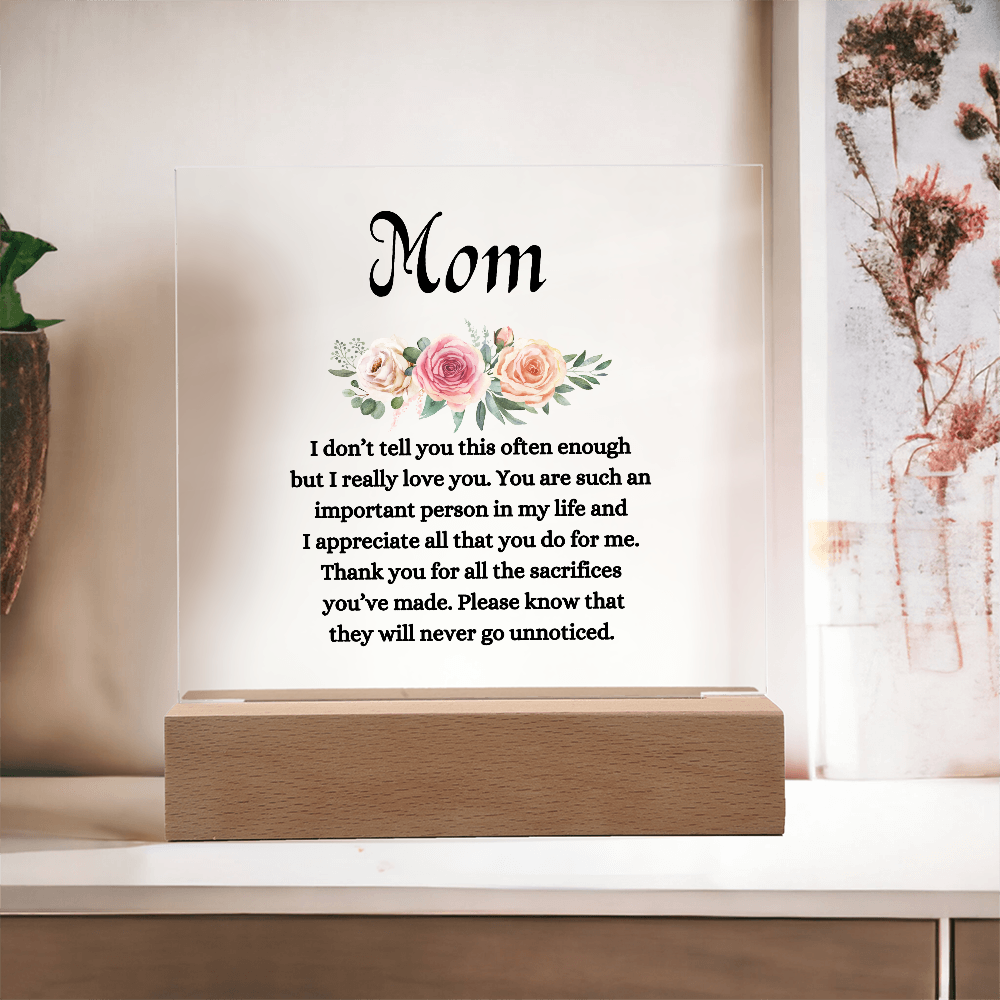 To Mom (From Me) | Acrylic Plaque