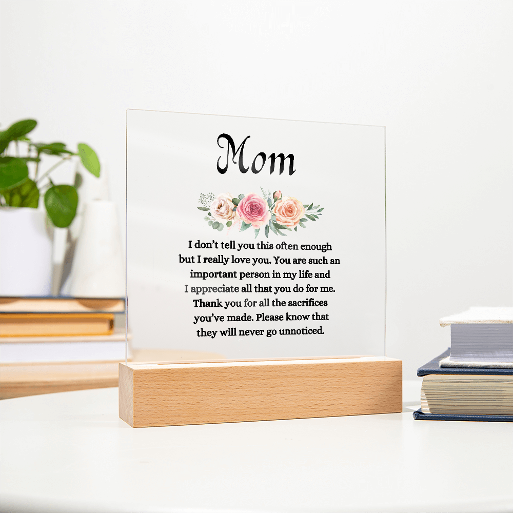 To Mom (From Me) | Acrylic Plaque
