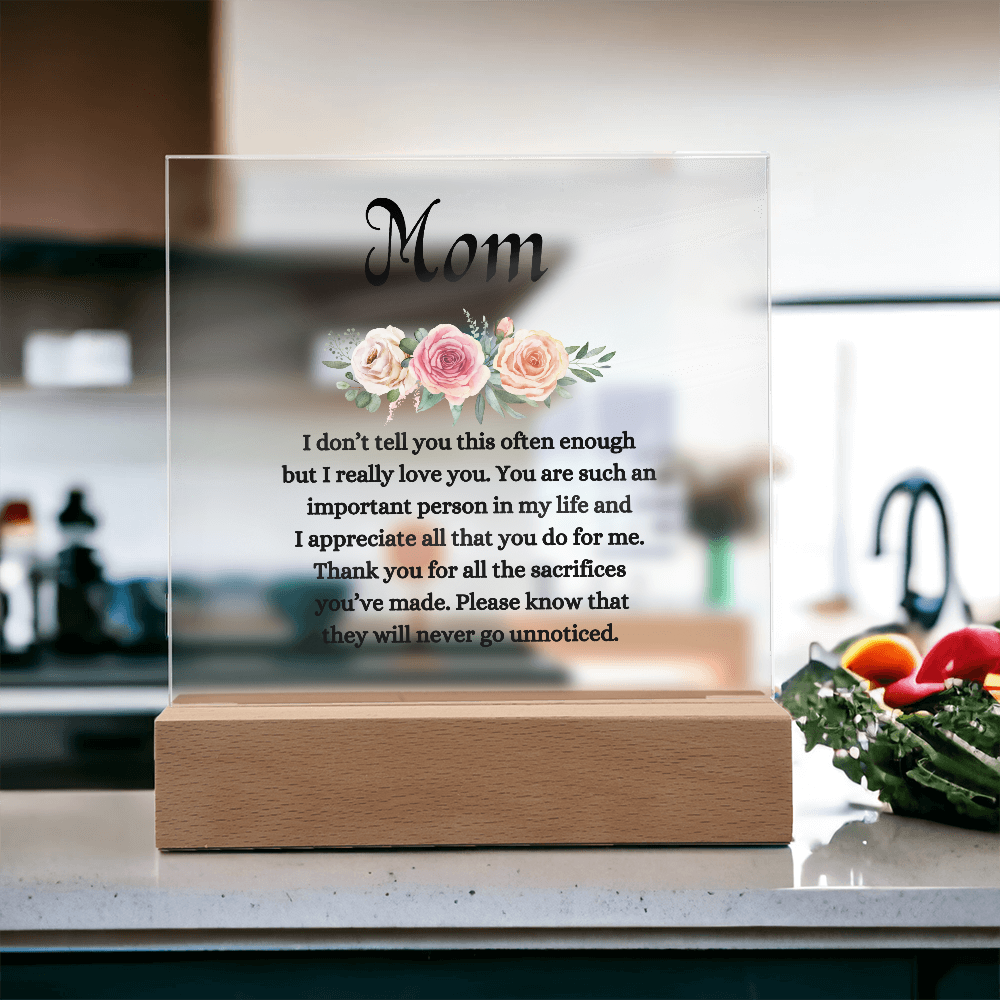To Mom (From Me) | Acrylic Plaque