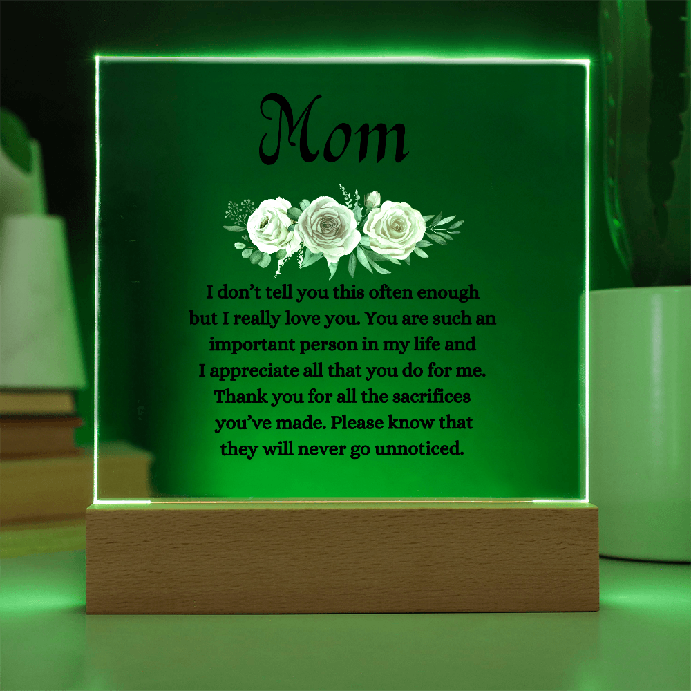 To Mom (From Me) | Acrylic Plaque