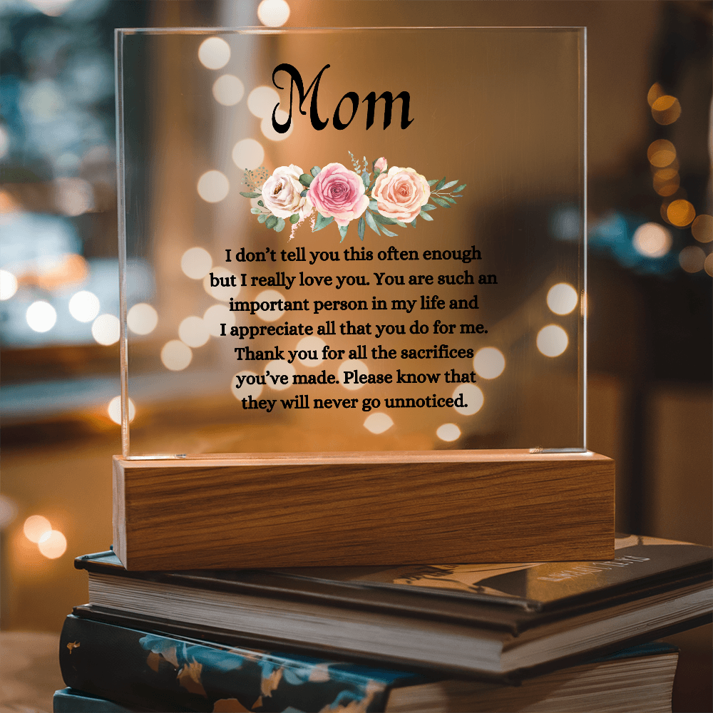 To Mom (From Me) | Acrylic Plaque