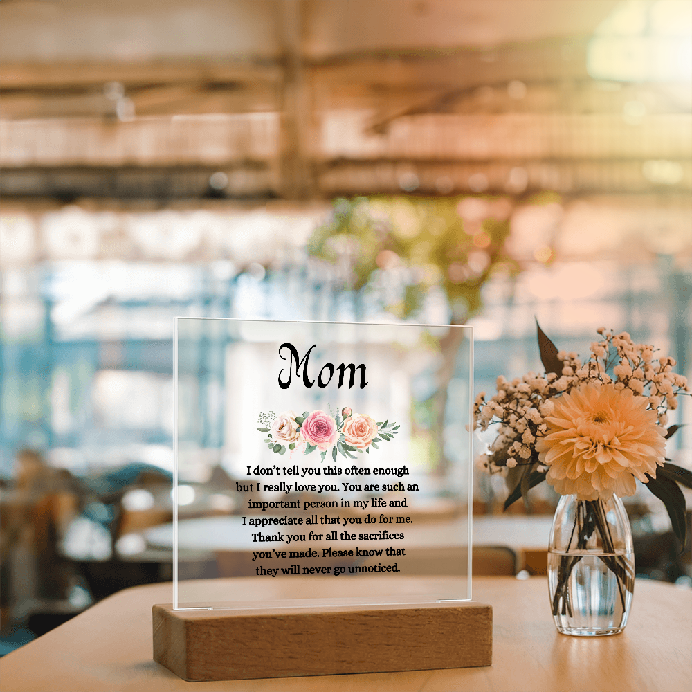 To Mom (From Me) | Acrylic Plaque