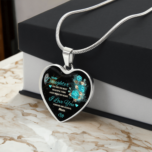 To My Daughter | Luxury Graphic Heart Necklace