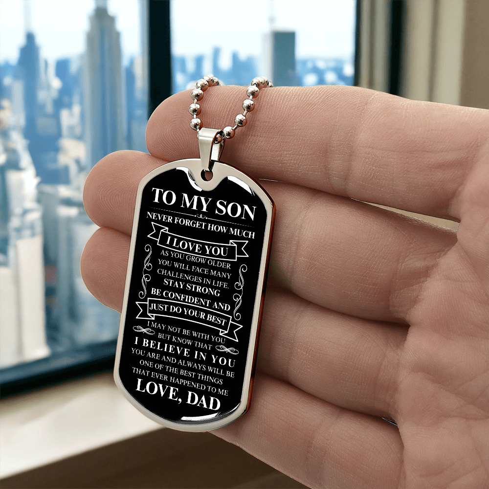 To My Son | Luxury Graphic Dog Tag