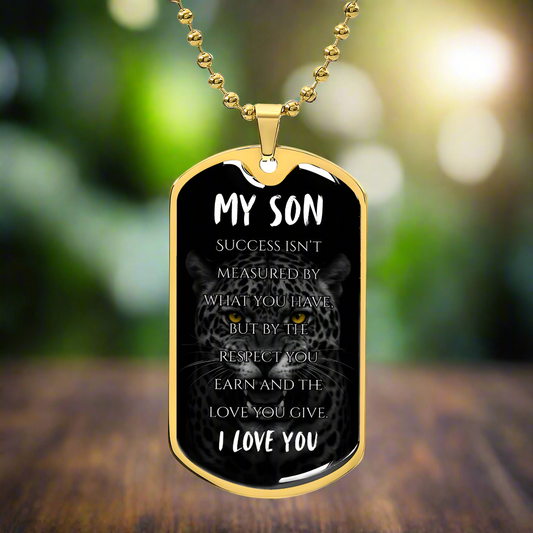 My Son | Luxury Graphic Dog Tag (Jaguar)