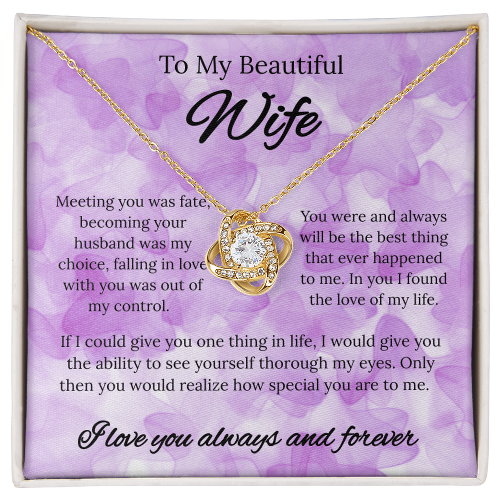 My Beautiful Wife | Love Knot Necklace