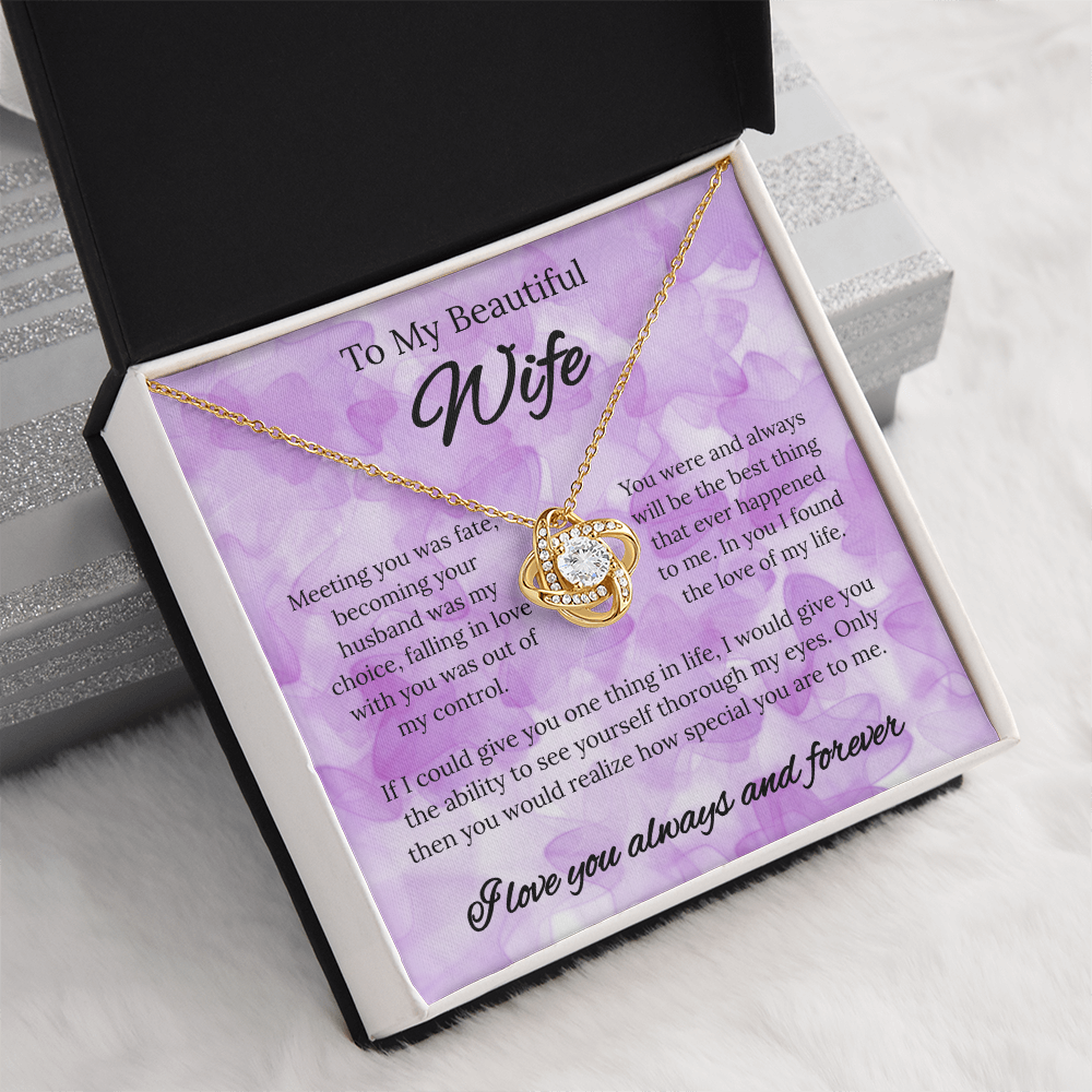 My Beautiful Wife | Love Knot Necklace