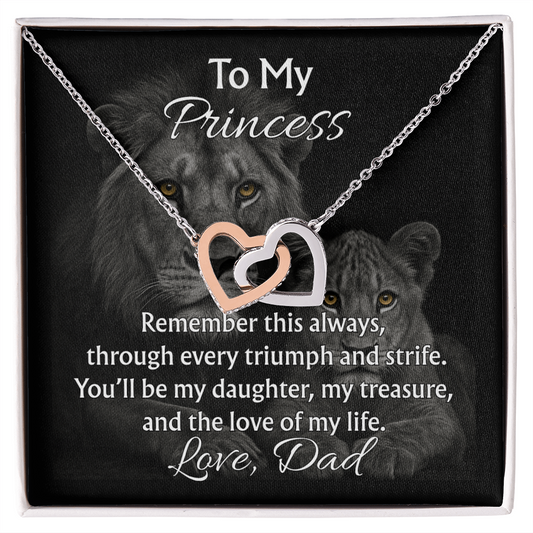 To My Princess | Interlocking Hearts Necklace