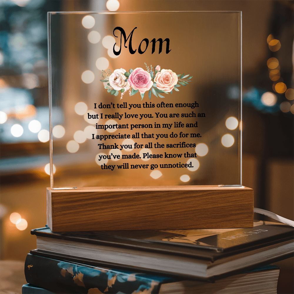 To Mom (From Me) | Acrylic Plaque